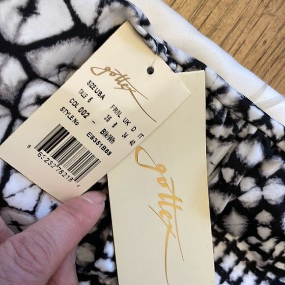 GOTTEX PROFILE BLACK. WHITE, GREY TANKINI HALTER TOP.  NEW - Picture 4 of 7